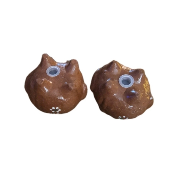 Vintage Mexican Folk Art Red Clay Pig Salt & Pepper Shakers - Picture 3 of 8